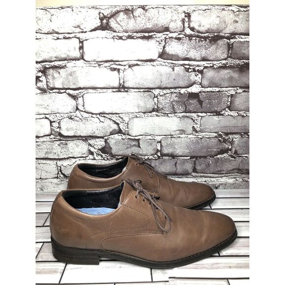 Vionic Other - Vionic Joseph Orthaheel Brown Leather Plain Toe Oxfords Lace Shoes Men Sz 10.5US